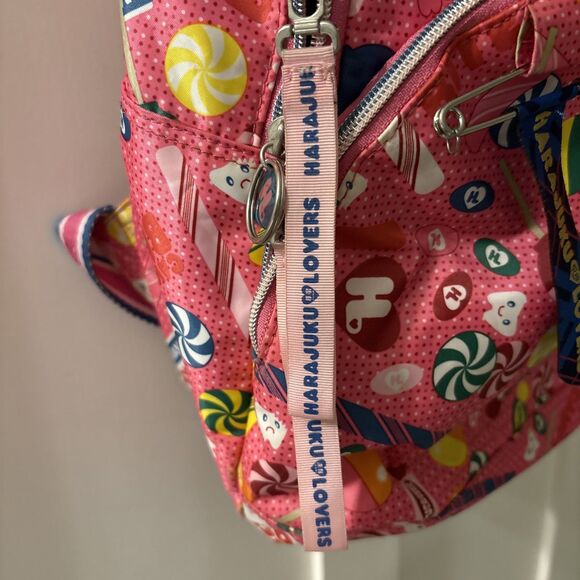 EUC VTG Harajuku Lovers Backpack Pink Sweet Tooth Lollipop Candy Gwen Stefani - Picture 3 of 16